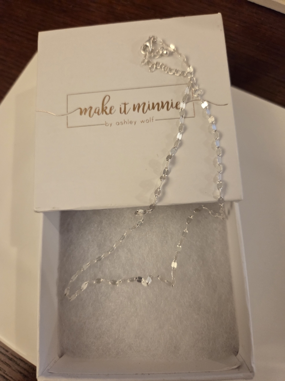 Make It Minnie Silver Faceted Bead Necklace
